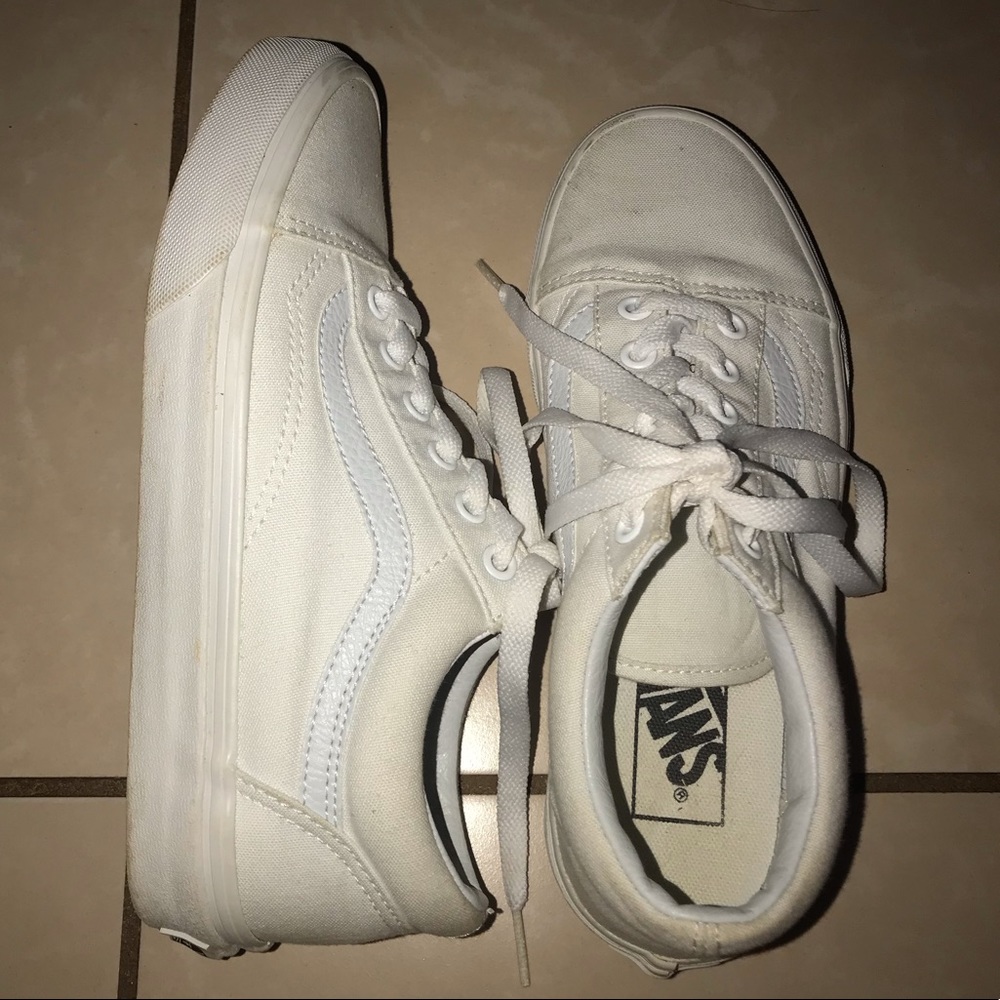White Old Skool Vans